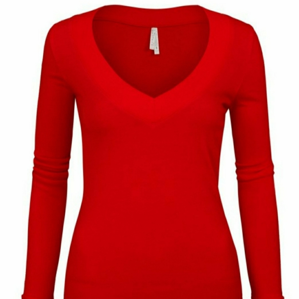 Long Sleeve V-Neck Pullover Sweater Top